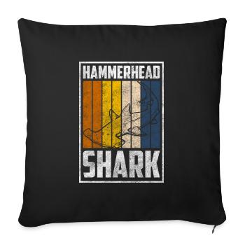 Roi de l’océan des requins - Housse de coussin décorative 45 x 45 cm - noir - Devant