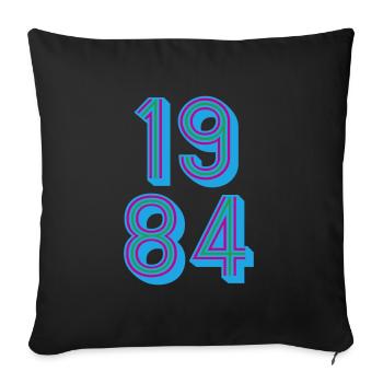 1984 Année de naissance | Couleurs changeantes - Housse de coussin décorative 45 x 45 cm - noir - Devant