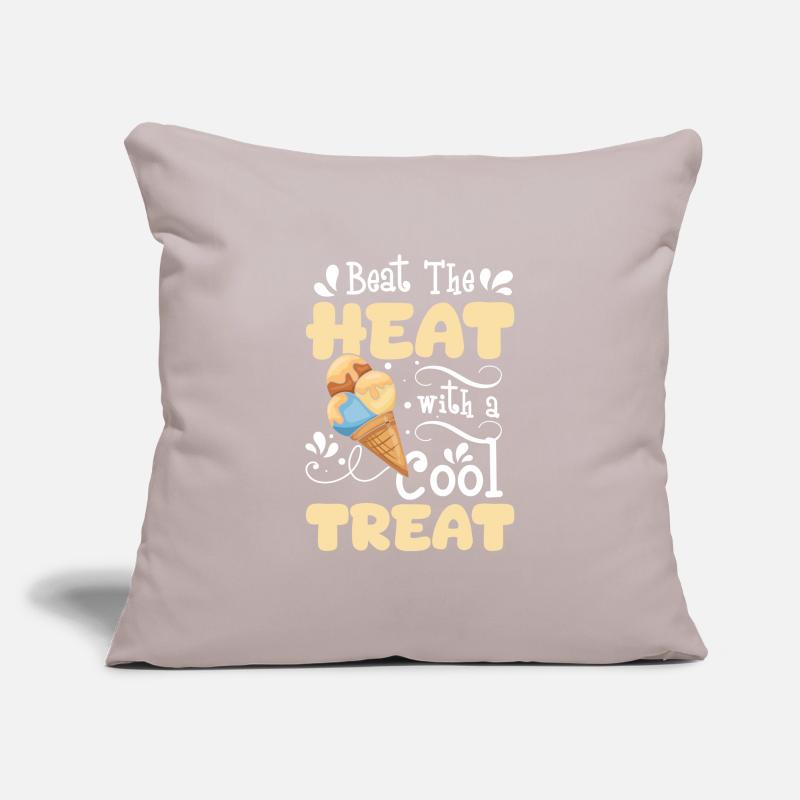 Crème glacée d’été Snacking cornet de crème glacée Housse de coussin décorative 45 x 45 cm