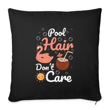 Pool, Water, Recreation, Diving - Sofa pillowcase 17,3'' x 17,3'' (45 x 45 cm) - black - Front