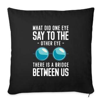 Eyewear Opticians - Sofa pillowcase 17,3'' x 17,3'' (45 x 45 cm) - black - Front