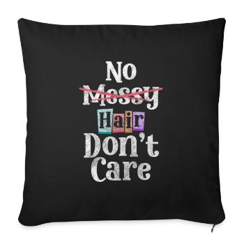 Hairless Bald Barber Hat - Sofa pillowcase 17,3'' x 17,3'' (45 x 45 cm) - black - Front