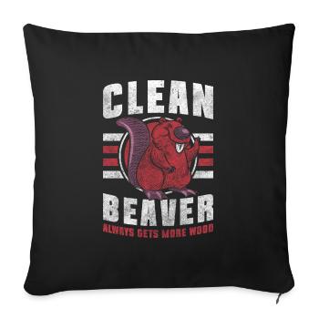 Rodent Dam Canada Beavertail - Sofa pillowcase 17,3'' x 17,3'' (45 x 45 cm) - black - Front