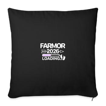 I'm going to be a grandma in 2024, baby feet - grandchildren grandchildren - Sofa pillowcase 17,3'' x 17,3'' (45 x 45 cm) - black - Front