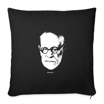 Your Mom. Your mother. Sigmund Freud - Sofa pillowcase 17,3'' x 17,3'' (45 x 45 cm) - black - Front