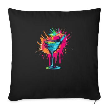 Cocktail 4 - Sofa pillowcase 17,3'' x 17,3'' (45 x 45 cm) - black - Front