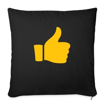 Pouce Levé - Housse de coussin décorative 45 x 45 cm - noir - Devant