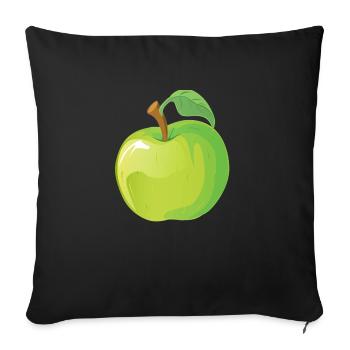 Apple - Sofa pillowcase 17,3'' x 17,3'' (45 x 45 cm) - black - Front