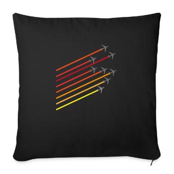 fliegen - Sofakissenbezug 45 x 45 cm - Schwarz - Vorne