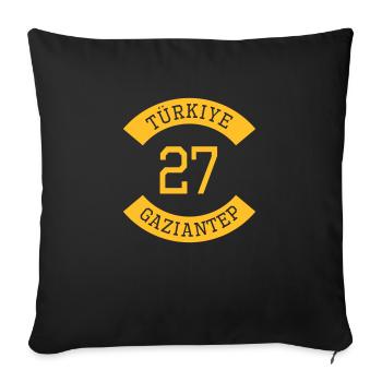 turkiye_27 - Sofakissenbezug 45 x 45 cm - Schwarz - Vorne