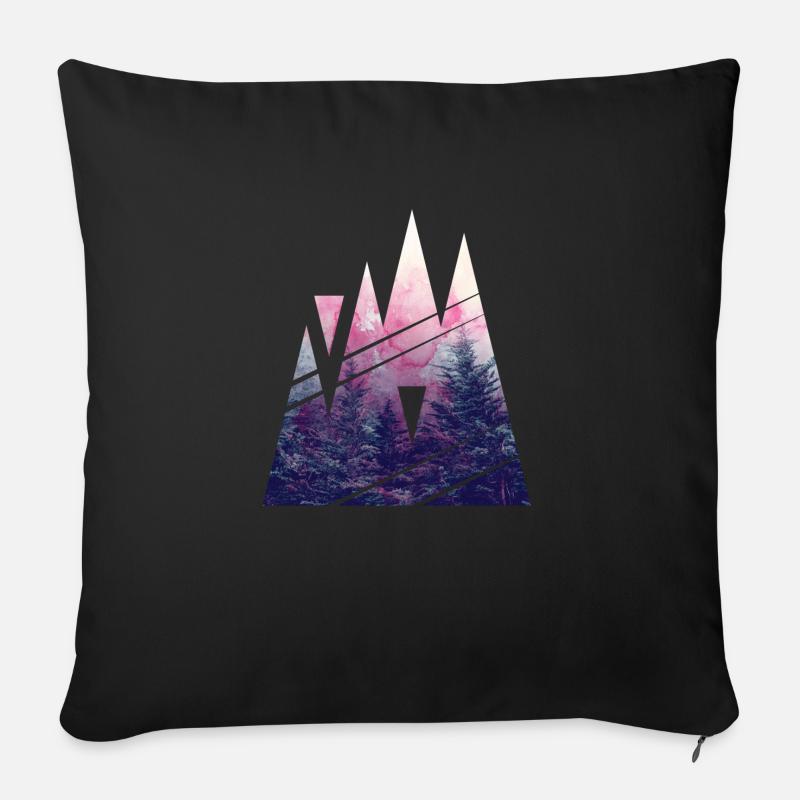 Shape of Woods - Sofakissenbezug 45 x 45 cm - Schwarz