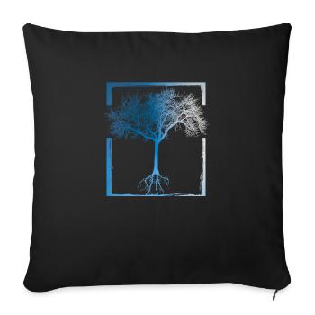 Mutter Natur - Rahmen 02 - Sofakissenbezug 45 x 45 cm - Schwarz - Vorne