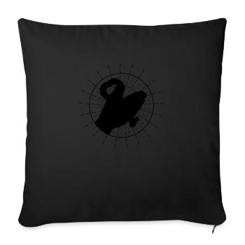 key to your heart - Sofa pillowcase 17,3'' x 17,3'' (45 x 45 cm) - black - Front