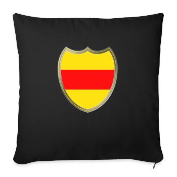 Grand-Duché de Bade (manteau des bras) - Housse de coussin décorative 45 x 45 cm - noir - Devant