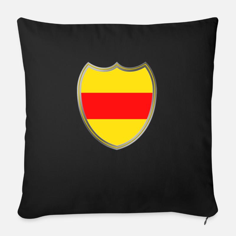 Großherzogtum Baden (Wappen) - Sofakissenbezug 45 x 45 cm - Schwarz