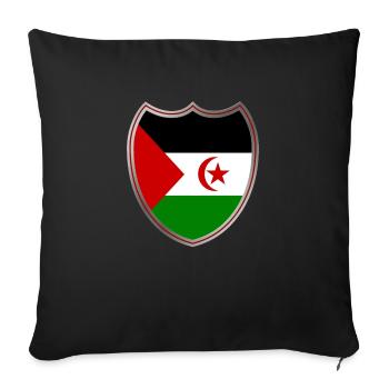 Le. République arabe sahraouie (armoiries) - Housse de coussin décorative 45 x 45 cm - noir - Devant