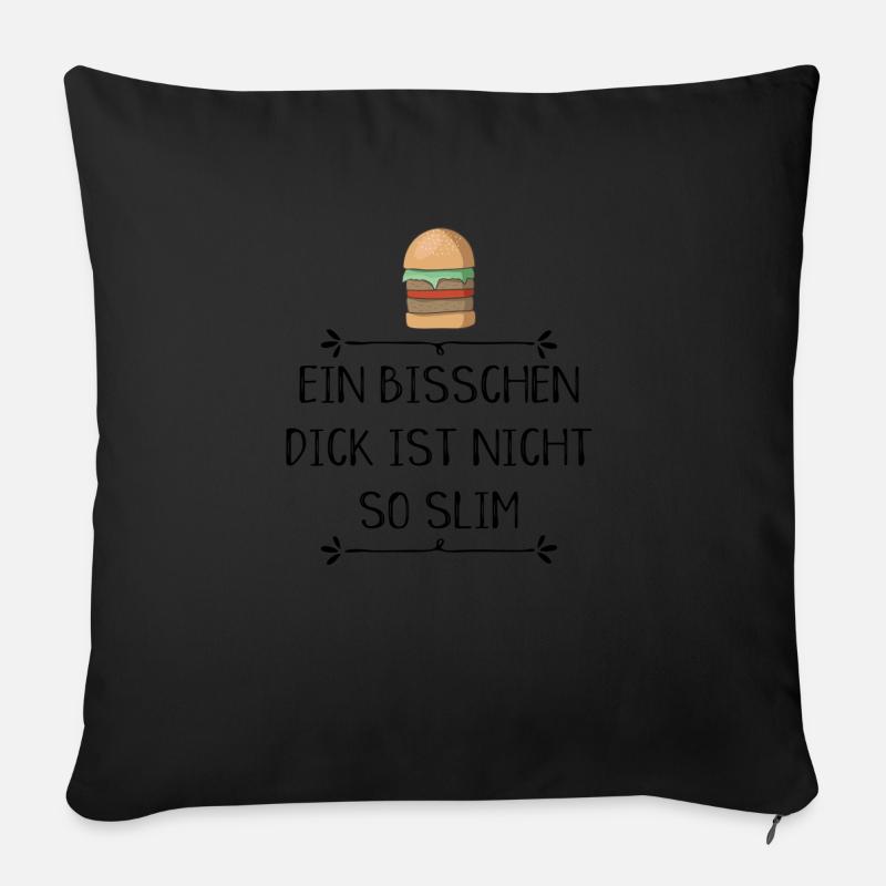 lustige Sprüche - Sofakissenbezug 45 x 45 cm - Schwarz