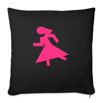 2541614 15391846 mariée - Housse de coussin décorative 45 x 45 cm - noir - Devant