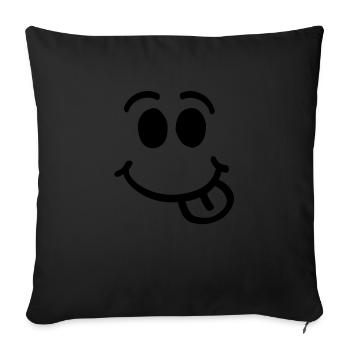 smilez_laughing_1__f1 - Sofakissenbezug 45 x 45 cm - Schwarz - Vorne