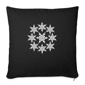 circle round pattern design cool winter cold snow - Sofa pillowcase 17,3'' x 17,3'' (45 x 45 cm) - black - Front