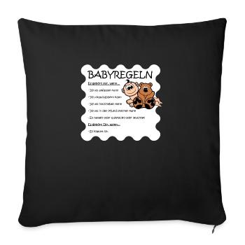 baby regulate - Sofa pillowcase 17,3'' x 17,3'' (45 x 45 cm) - black - Front