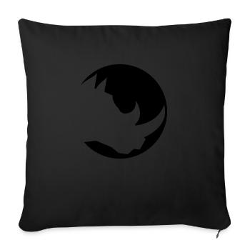 circle round head silhouette rhino horn rhino thick - Sofa pillowcase 17,3'' x 17,3'' (45 x 45 cm) - black - Front