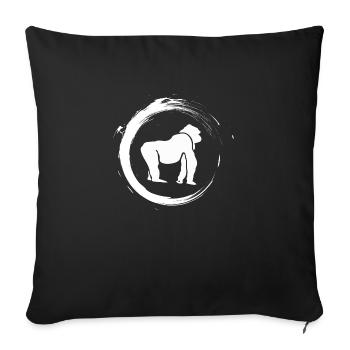 gorilla - Sofa pillowcase 17,3'' x 17,3'' (45 x 45 cm) - black - Front