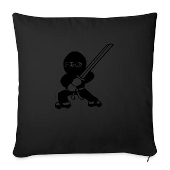 ninja katana - Sofa pillowcase 17,3'' x 17,3'' (45 x 45 cm) - black - Front