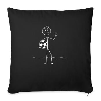 Football fan - Sofa pillowcase 17,3'' x 17,3'' (45 x 45 cm) - black - Front