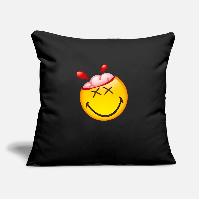 Smiley Glossy Happy Brain Sofakissenbezug 45 x 45 cm