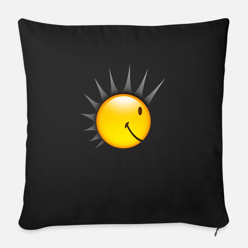 Smiley Punk Side - Sofakissenbezug 45 x 45 cm - Schwarz