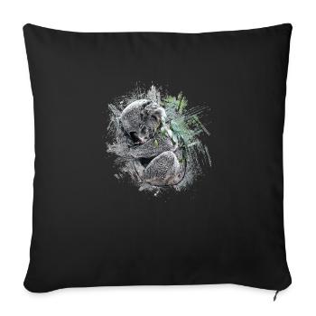 Koala - Sofakissenbezug 45 x 45 cm - Schwarz - Vorne