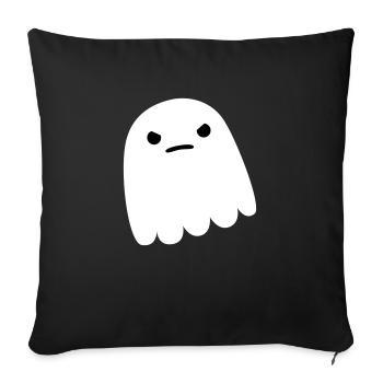 Very unhappy ghost (angry Ghost) - Sofa pillowcase 17,3'' x 17,3'' (45 x 45 cm) - black - Front
