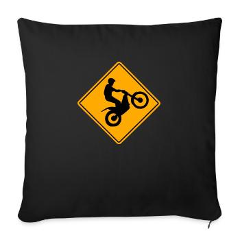 Trial Road Sign - Sofakissenbezug 45 x 45 cm - Schwarz - Vorne