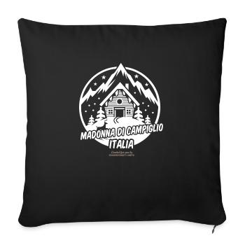 Madonna di Campiglio Ski Resort - Sofa pillowcase 17,3'' x 17,3'' (45 x 45 cm) - black - Front