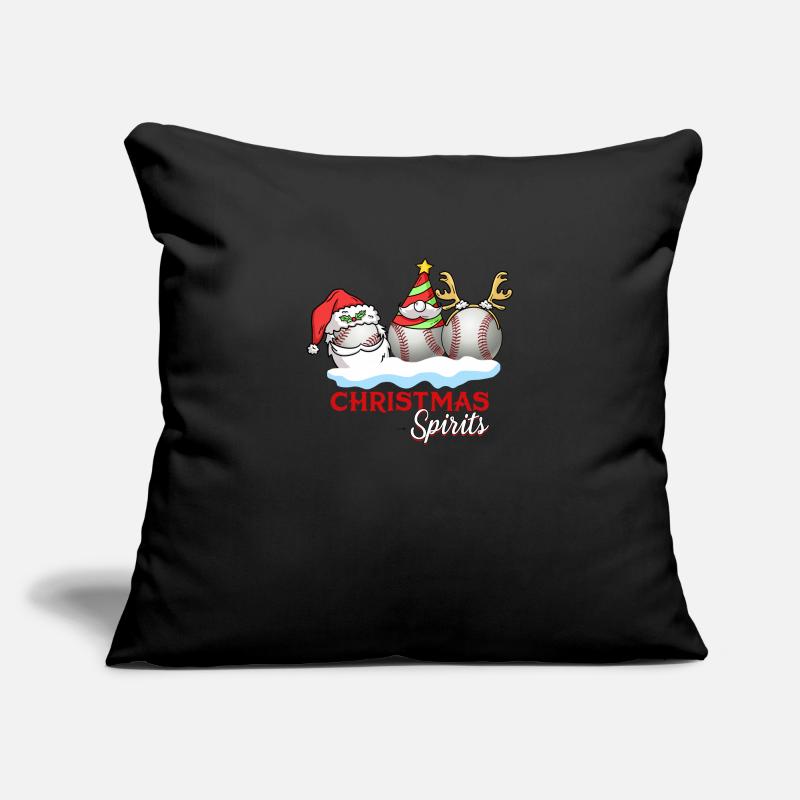 Esprits de Noël Baseball Housse de coussin décorative 45 x 45 cm