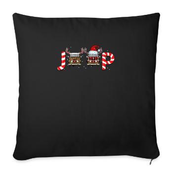 Jeep Christmas - Sofa pillowcase 17,3'' x 17,3'' (45 x 45 cm) - black - Front