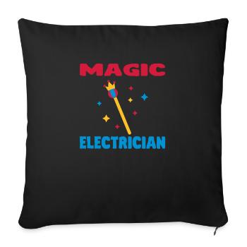 Plumber / Mechanician / electrician / Dad / Geek - Housse de coussin décorative 45 x 45 cm - noir - Devant
