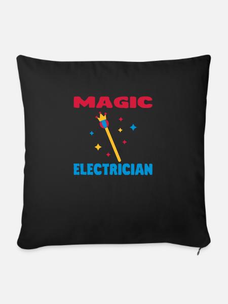 Plumber / Mechanician / electrician / Dad / Geek - Sofa pillowcase 17,3'' x 17,3'' (45 x 45 cm) - black