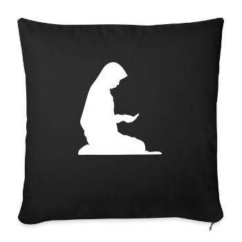 Pray - Sofa pillowcase 17,3'' x 17,3'' (45 x 45 cm) - black - Front