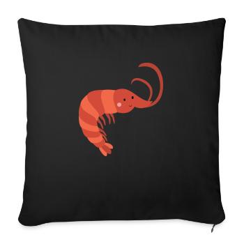 shrimp - Sofa pillowcase 17,3'' x 17,3'' (45 x 45 cm) - black - Front
