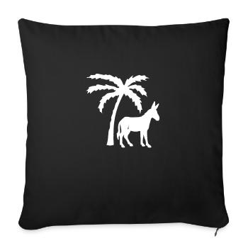donkey - Sofa pillowcase 17,3'' x 17,3'' (45 x 45 cm) - black - Front