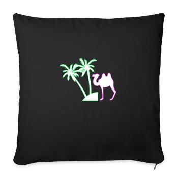 chameau - Housse de coussin décorative 45 x 45 cm - noir - Devant