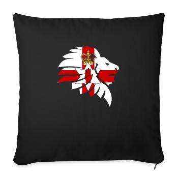 Irlande du Nord - Housse de coussin décorative 45 x 45 cm - noir - Devant