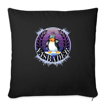 winterbader eisbader pinguin winterbaden arktic - Sofakissenbezug 45 x 45 cm - Schwarz - Vorne