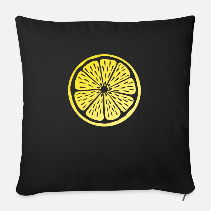 Lemon - Housse de coussin décorative 45 x 45 cm - noir