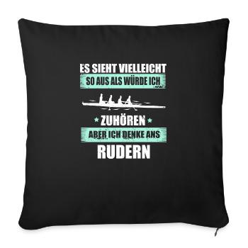 Rudern Ruderer Ruderboot Paddeln Sportart - Sofakissenbezug 45 x 45 cm - Schwarz - Vorne