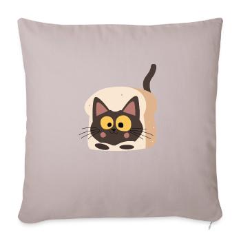 Pain de chat - Housse de coussin décorative 45 x 45 cm - taupe clair - Devant