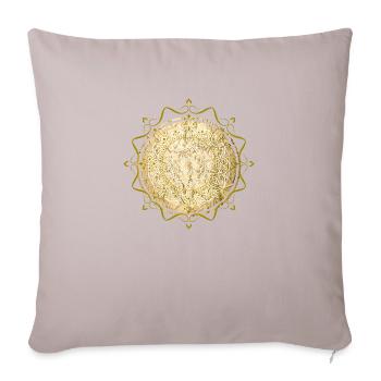 mandala bouddhisme spiritualité - Housse de coussin décorative 45 x 45 cm - taupe clair - Devant