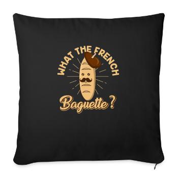 Baguette Kawaii style by The Manzanita ́s - Sofa pillowcase 17,3'' x 17,3'' (45 x 45 cm) - black - Front